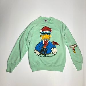 Vintage 80s duck crew neck sweater women sz M